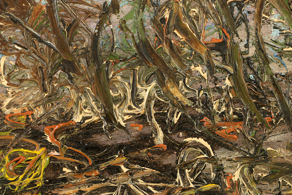 John Earhart Oil Painting on Canvas Board of Landscape