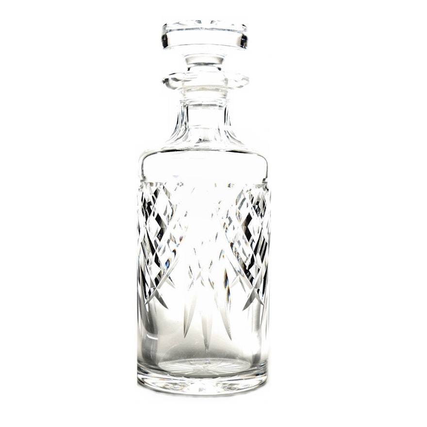 Waterford Decanter with Stopper and Quilted Detailing