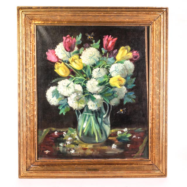 Original Otto Siebert Signed Still Life Oil Painting