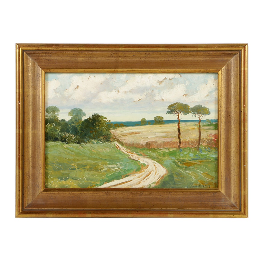 "Path to the Sea" Original Painting by Joseph Urban (1872-1933)