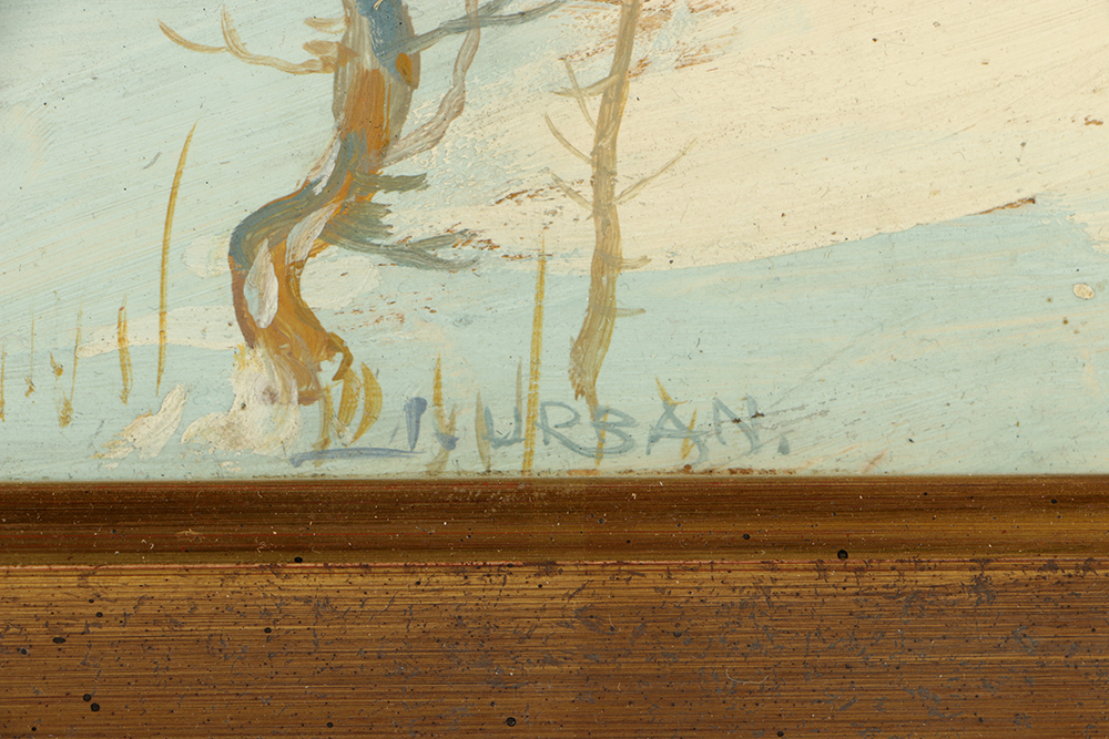 "Blue Winter" Original Oil Painting by Joseph Urban (1872-1933)