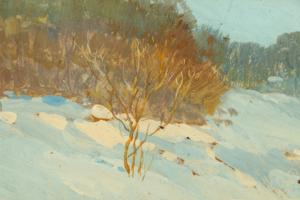 "Blue Winter" Original Oil Painting by Joseph Urban (1872-1933)