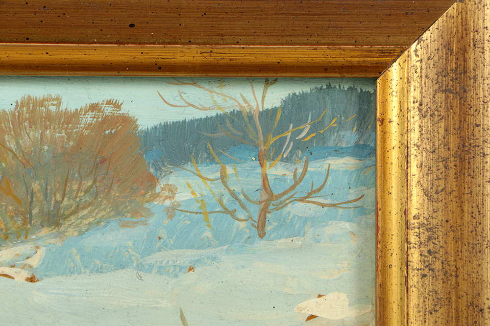 "Blue Winter" Original Oil Painting by Joseph Urban (1872-1933)