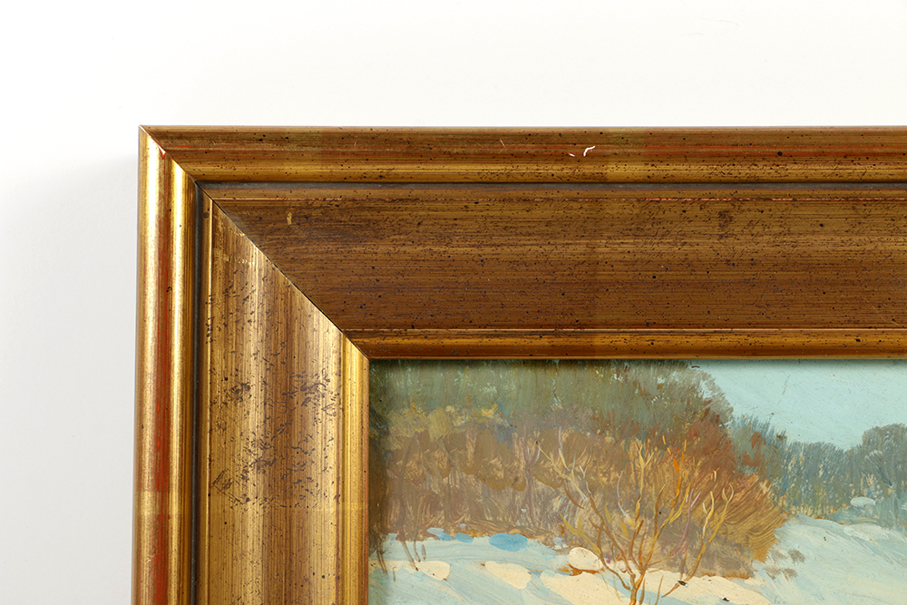 "Blue Winter" Original Oil Painting by Joseph Urban (1872-1933)