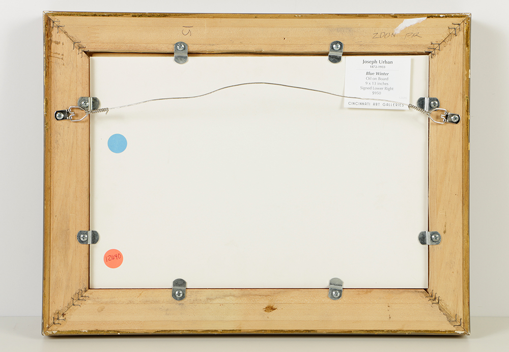 "Blue Winter" Original Oil Painting by Joseph Urban (1872-1933)