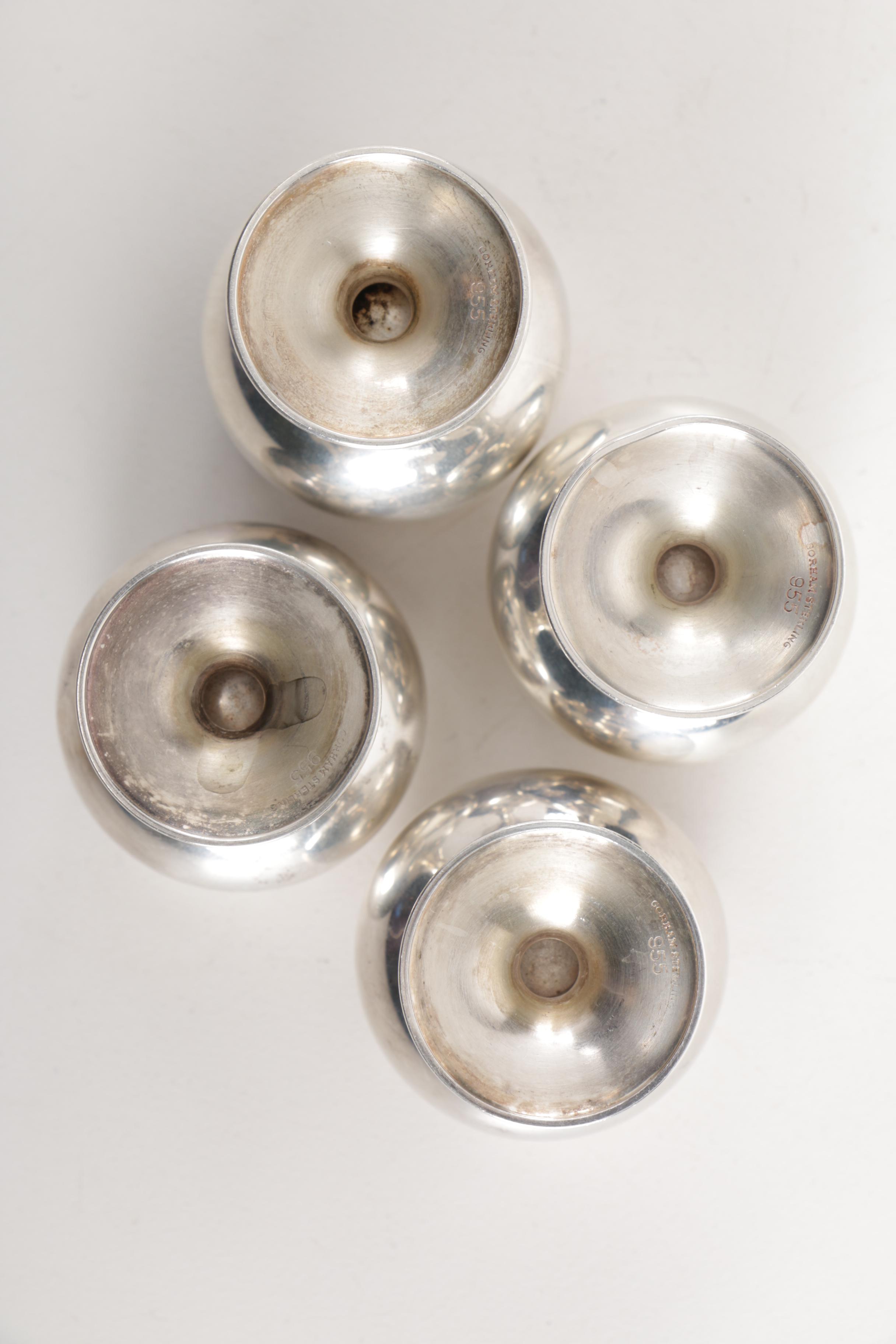 Gorham Manufacturing Co. Sterling Silver Cordial Goblets