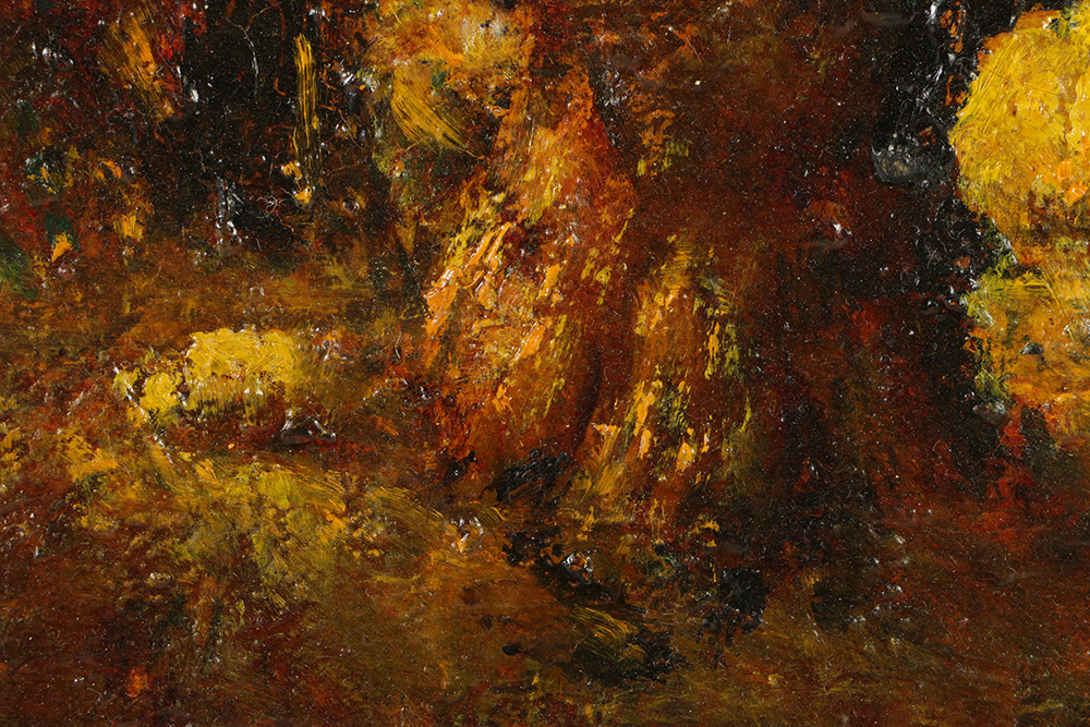 Henry Hammond Ahl Oil Painting on Board "The Old Oak"