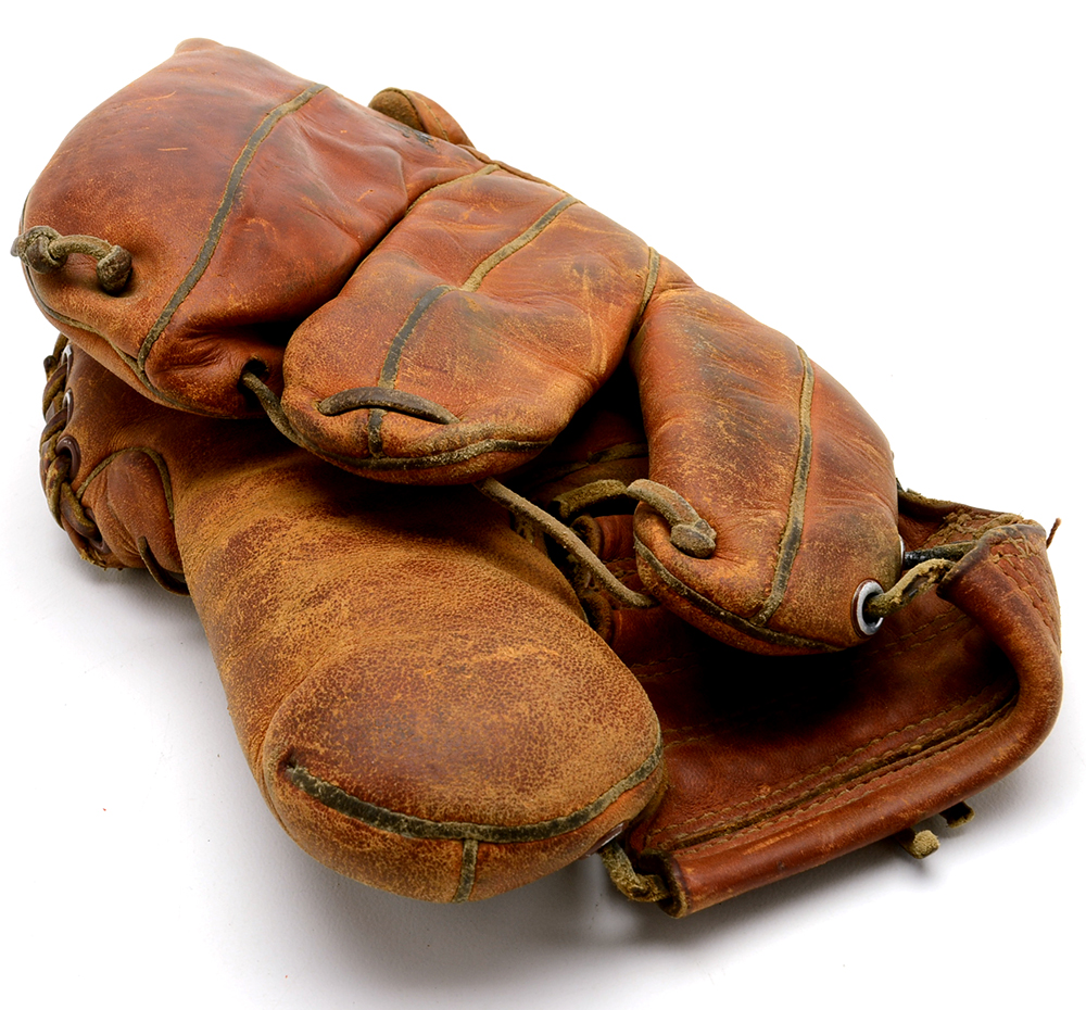 1950s Three Finger Military Baseball Glove