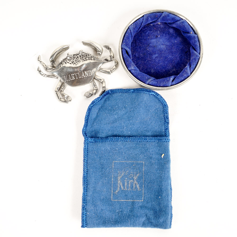 Tiffany & Co. Pewter Jewelry Bed and a Pewter Crab