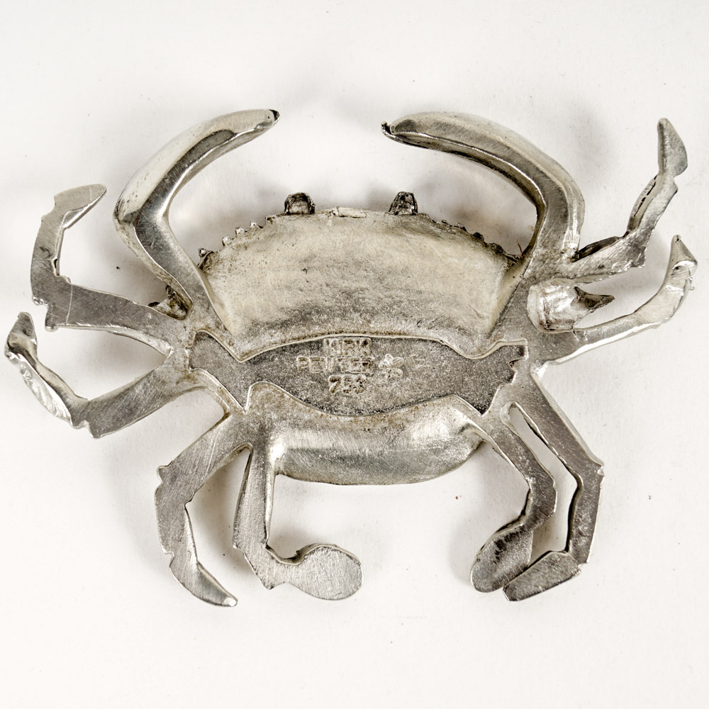 Tiffany & Co. Pewter Jewelry Bed and a Pewter Crab