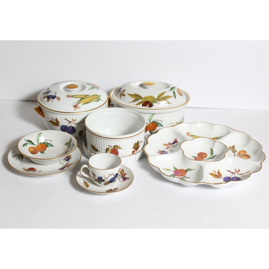 Collection of Royal Worcester "Evesham" Dinnerware