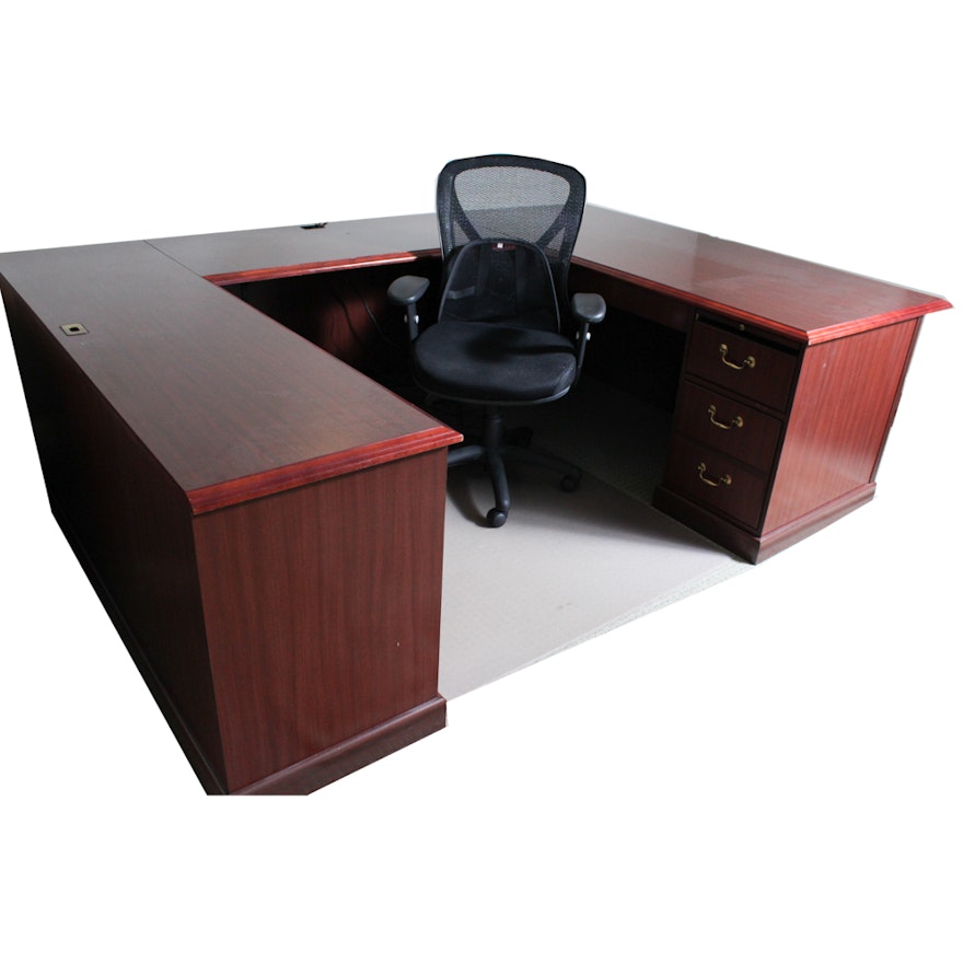 U-Shaped Sectional Executive Desk by First Office