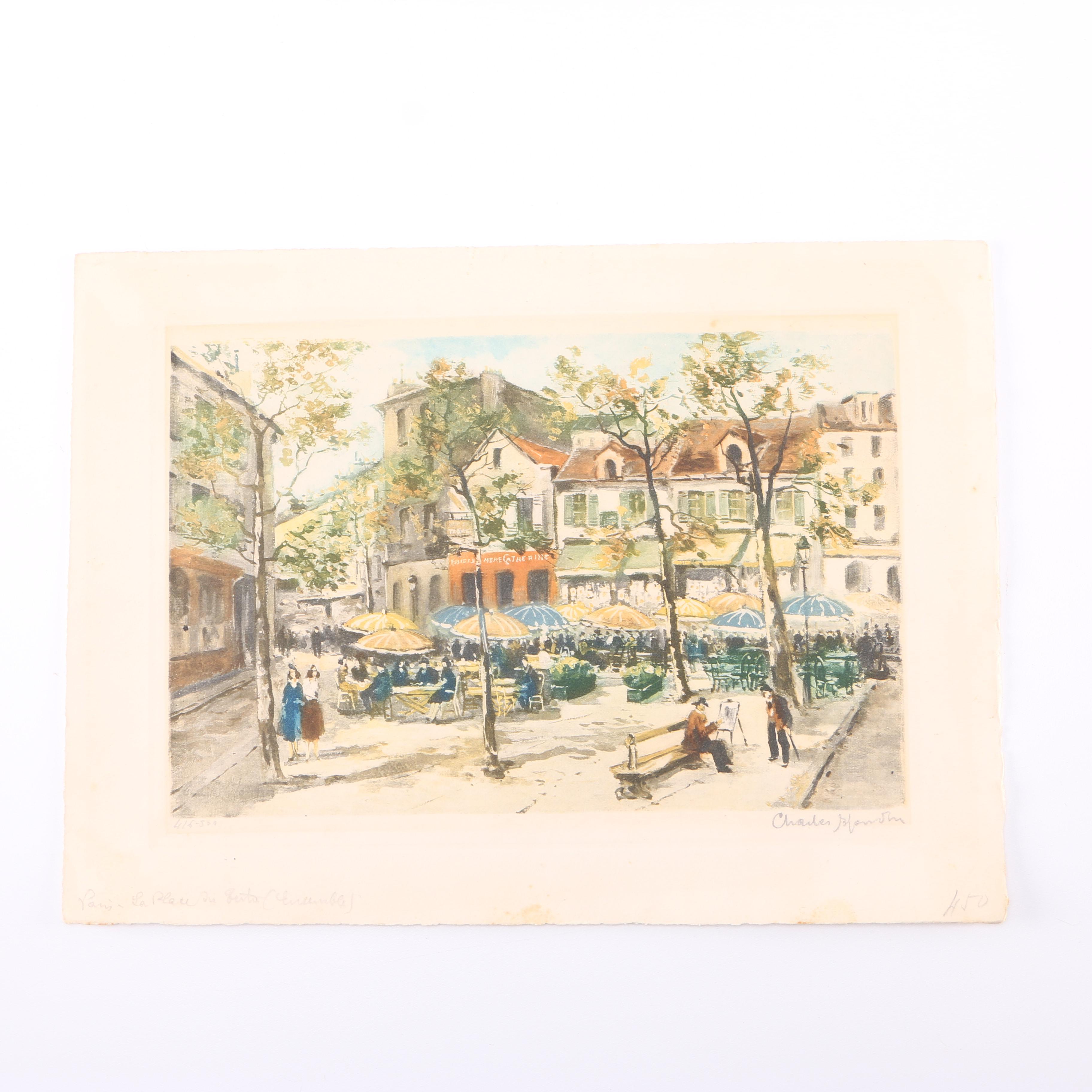 Collection of Charles Mondin Signed Paris Prints