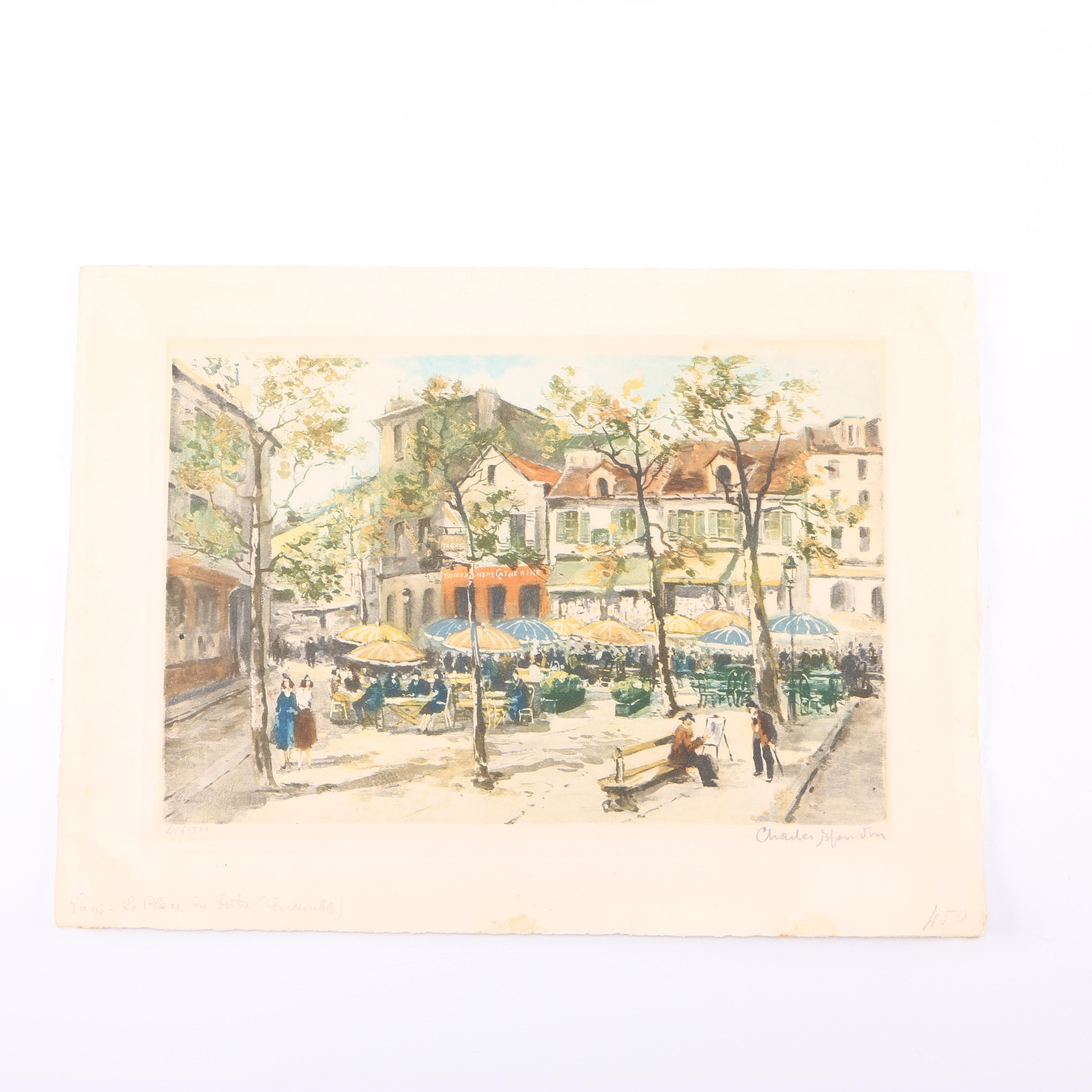 Collection of Charles Mondin Signed Paris Prints