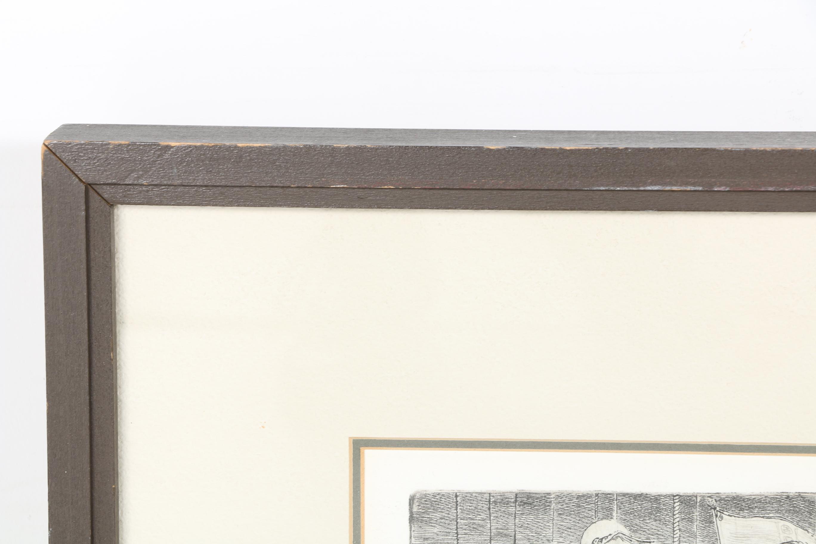 Harbrough Limited Edition Etching "Clown Funeral"