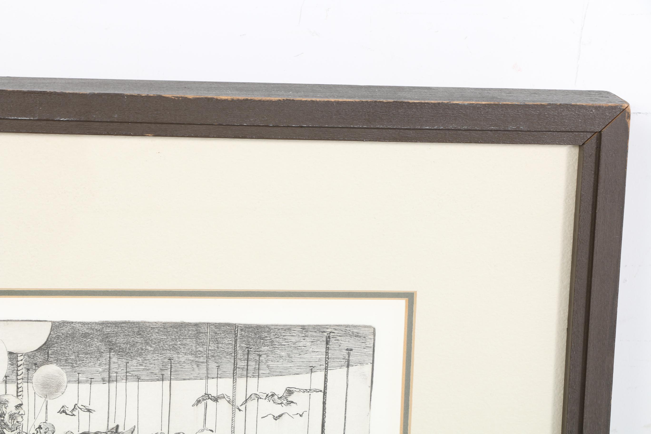 Harbrough Limited Edition Etching "Clown Funeral"