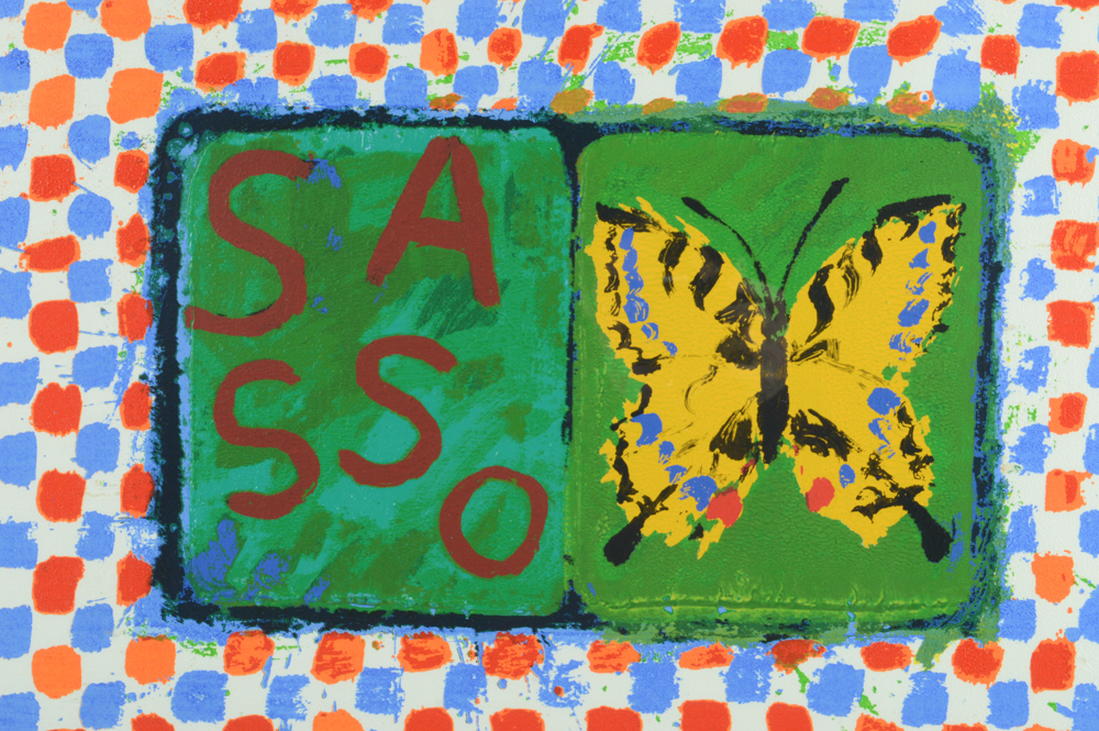 Joe Tilson Artist Proof Screenprint with Woodblock  "Conjunction, Swallowtail, Sesso "