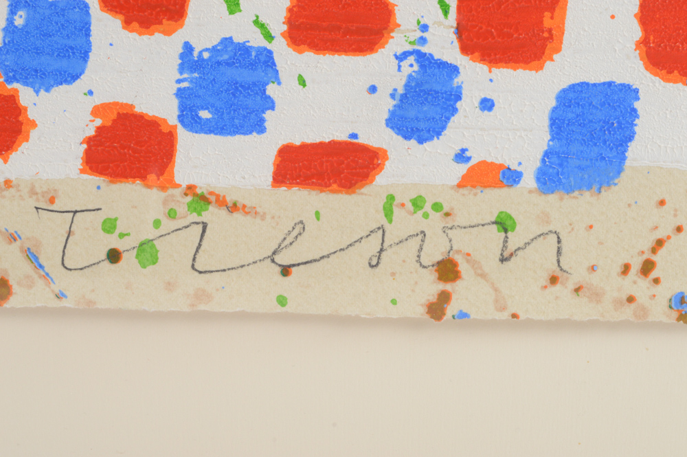 Joe Tilson Artist Proof Screenprint with Woodblock  "Conjunction, Swallowtail, Sesso "