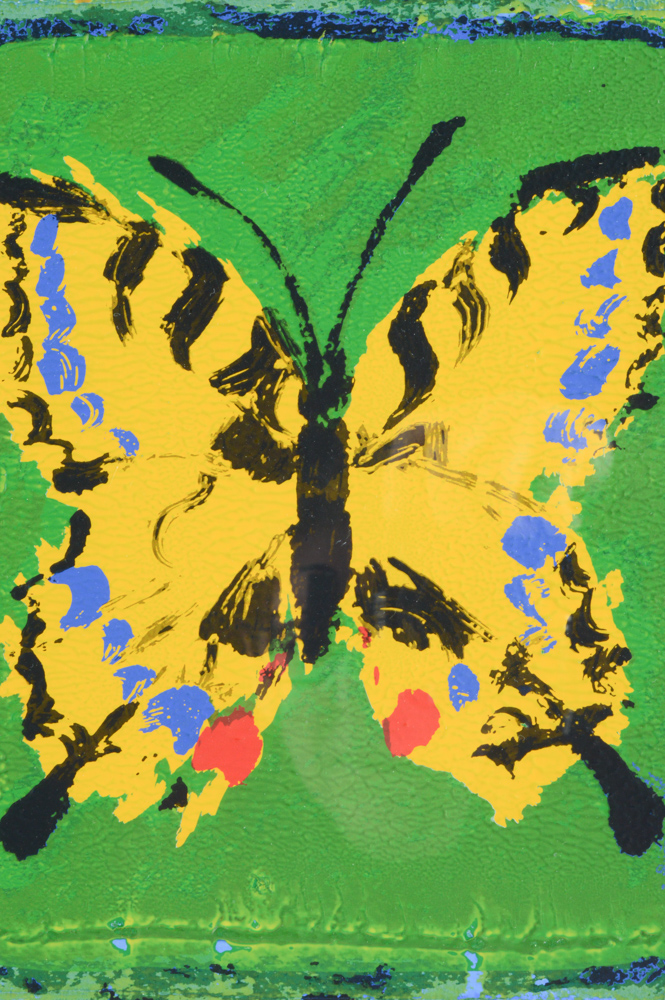 Joe Tilson Artist Proof Screenprint with Woodblock  "Conjunction, Swallowtail, Sesso "