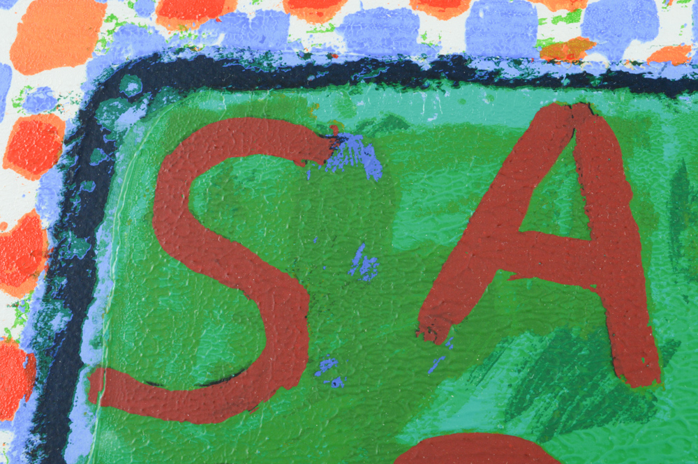 Joe Tilson Artist Proof Screenprint with Woodblock  "Conjunction, Swallowtail, Sesso "