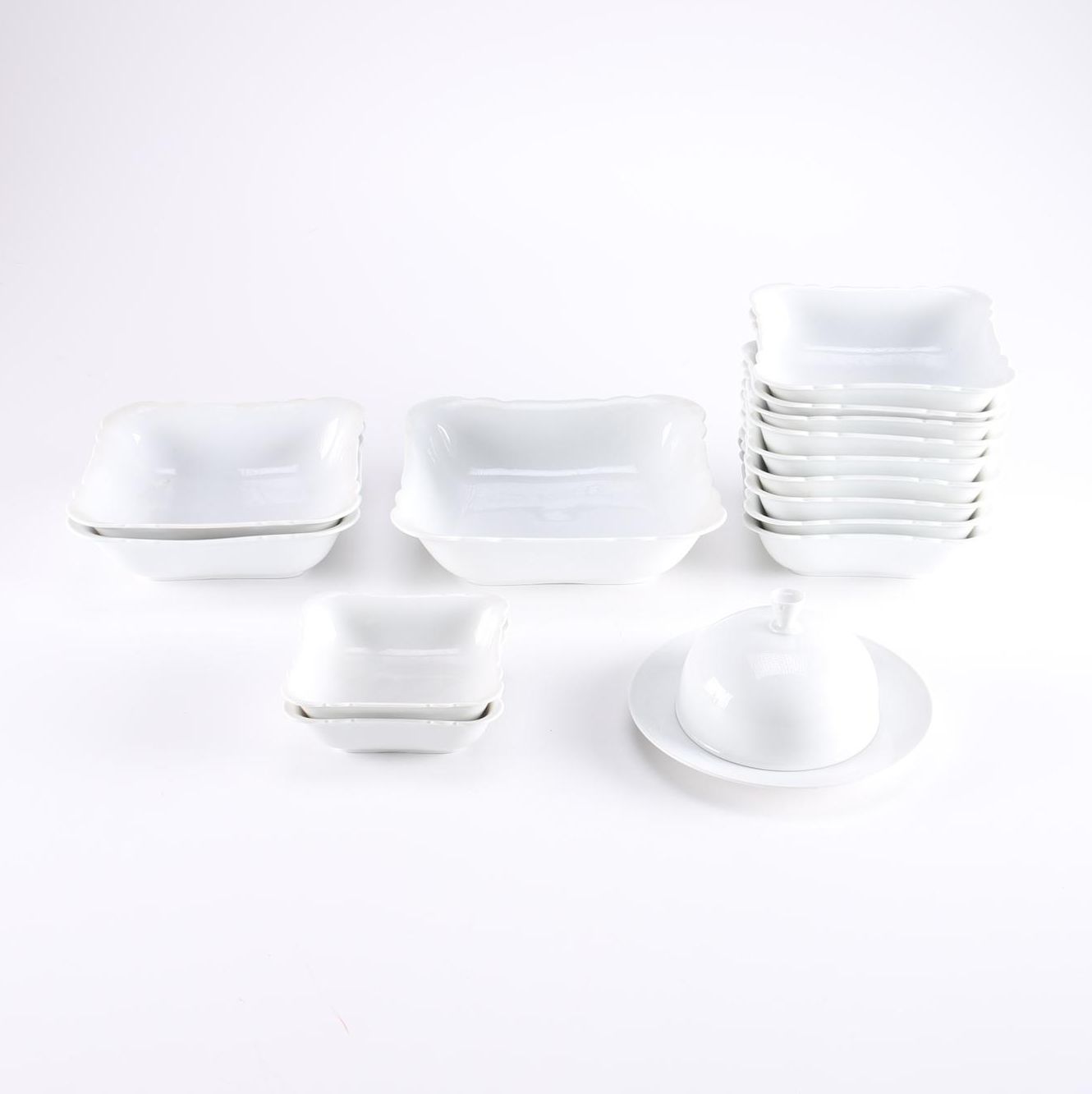 White Porcelain China Tableware Including Seltmann Weiden