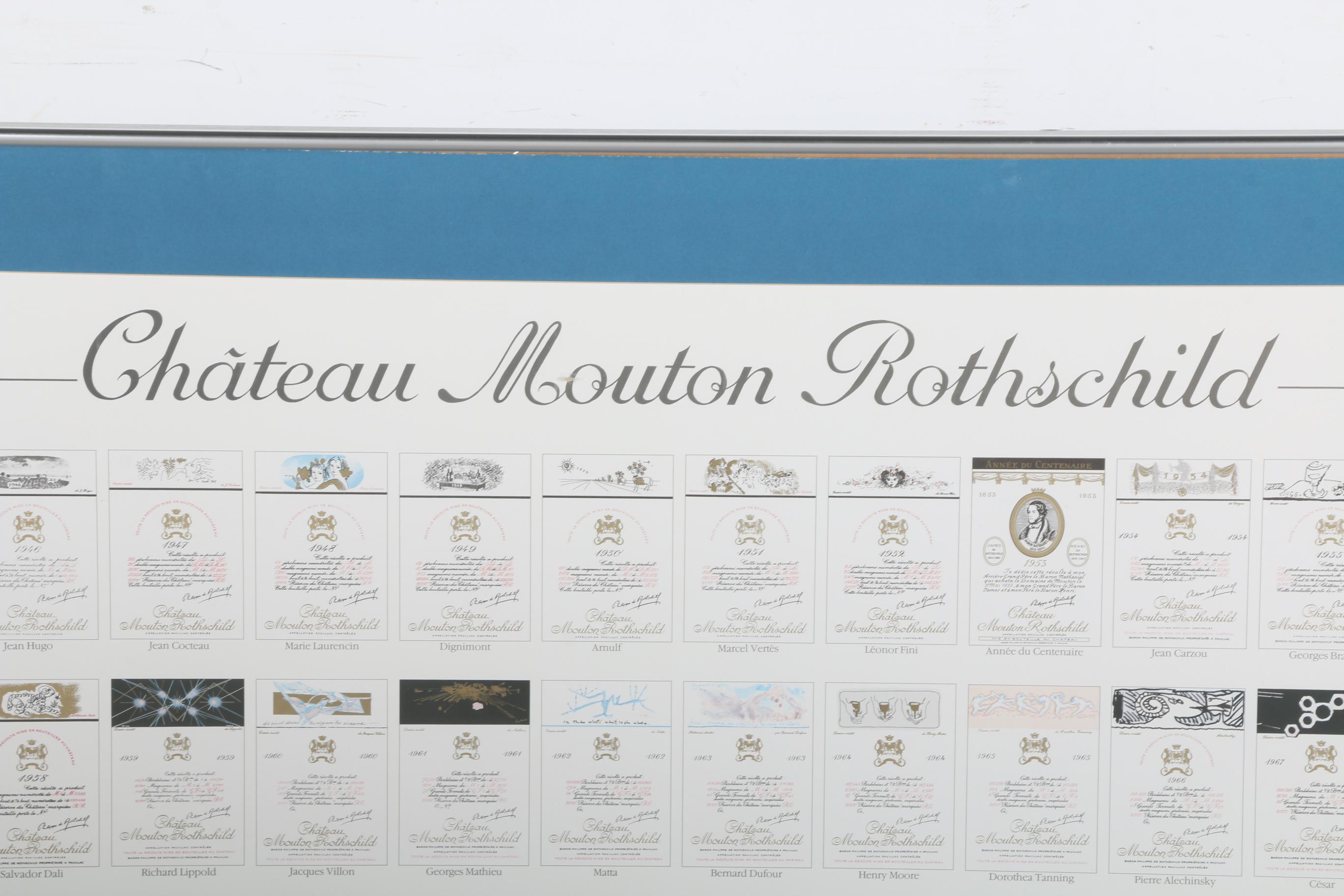 Château Mouton Rothschild Labels Offset Lithograph
