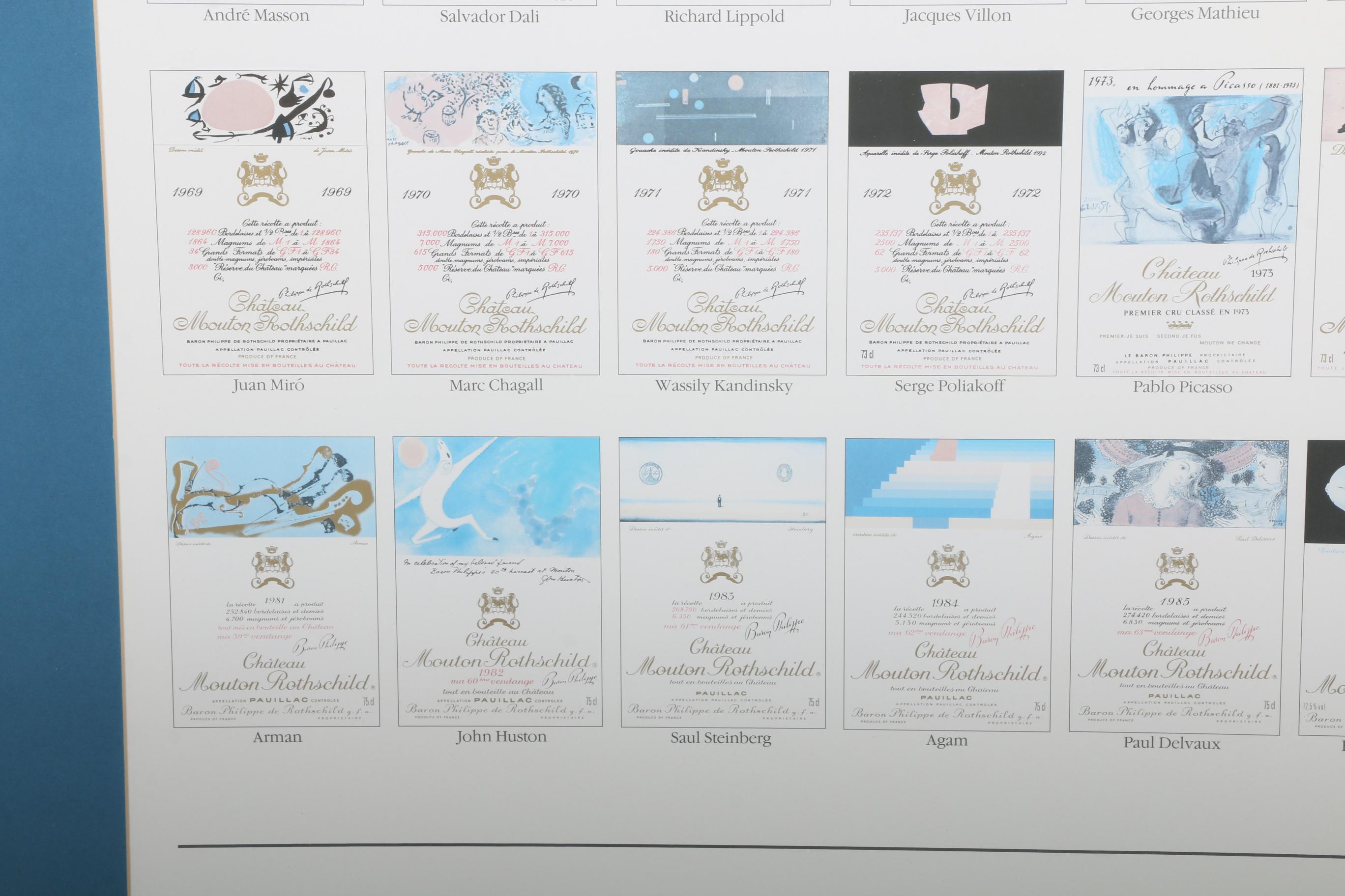 Château Mouton Rothschild Labels Offset Lithograph
