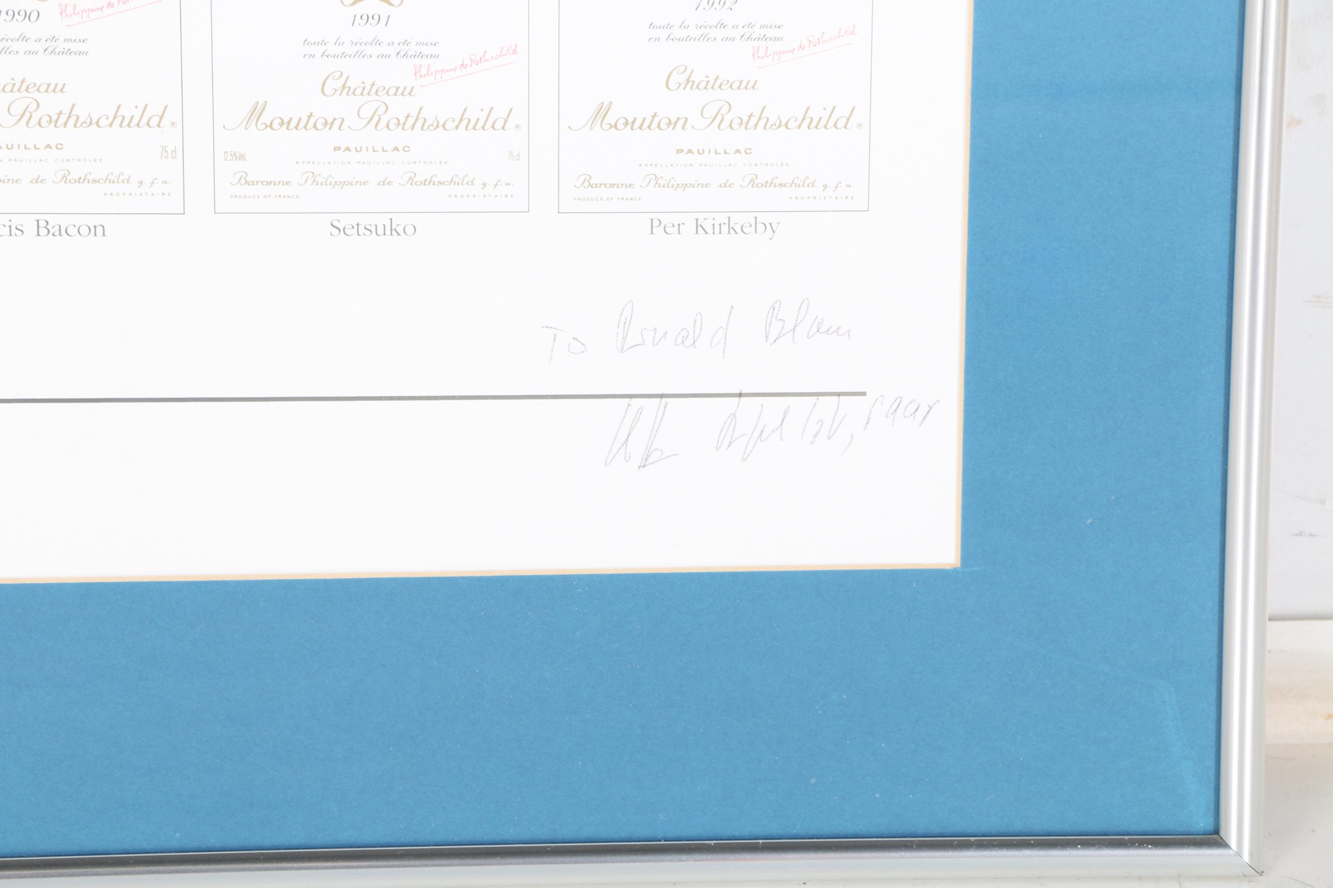 Château Mouton Rothschild Labels Offset Lithograph