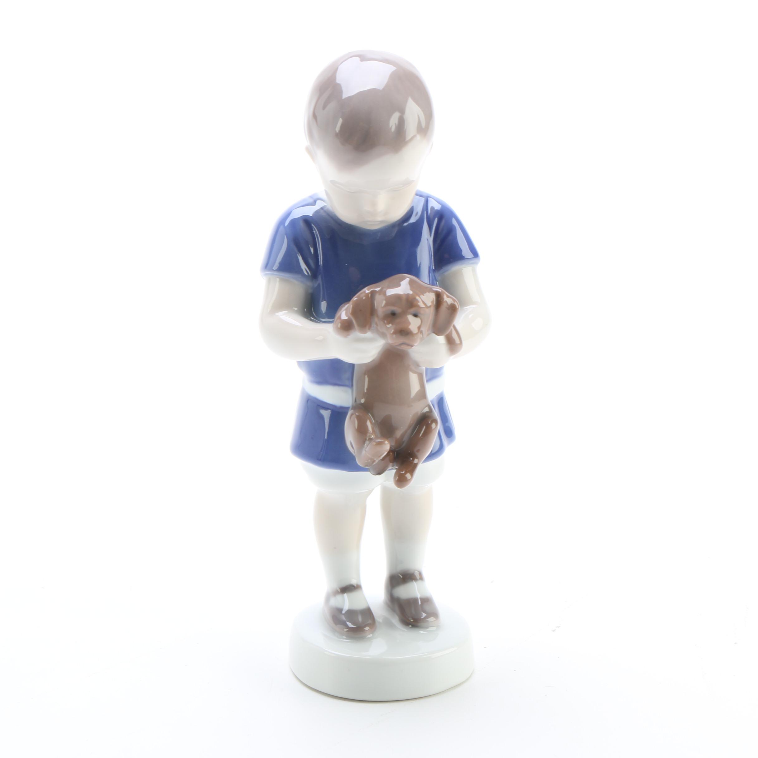 Bing & Grondahl Porcelain Figurine 'Ole With Dachshund'