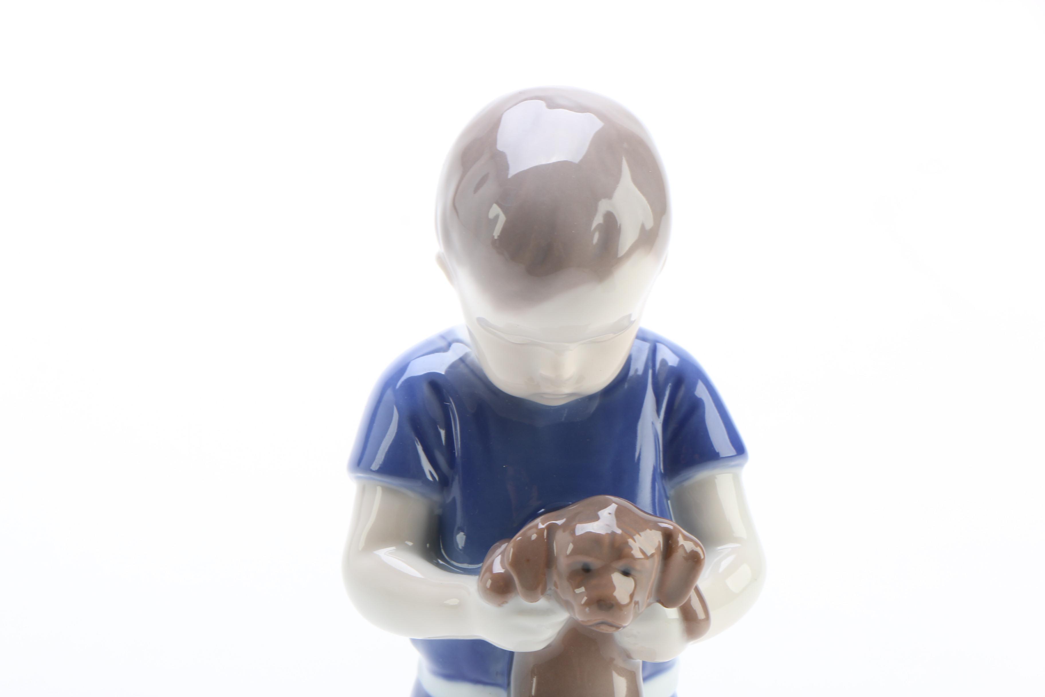 Bing & Grondahl Porcelain Figurine 'Ole With Dachshund'