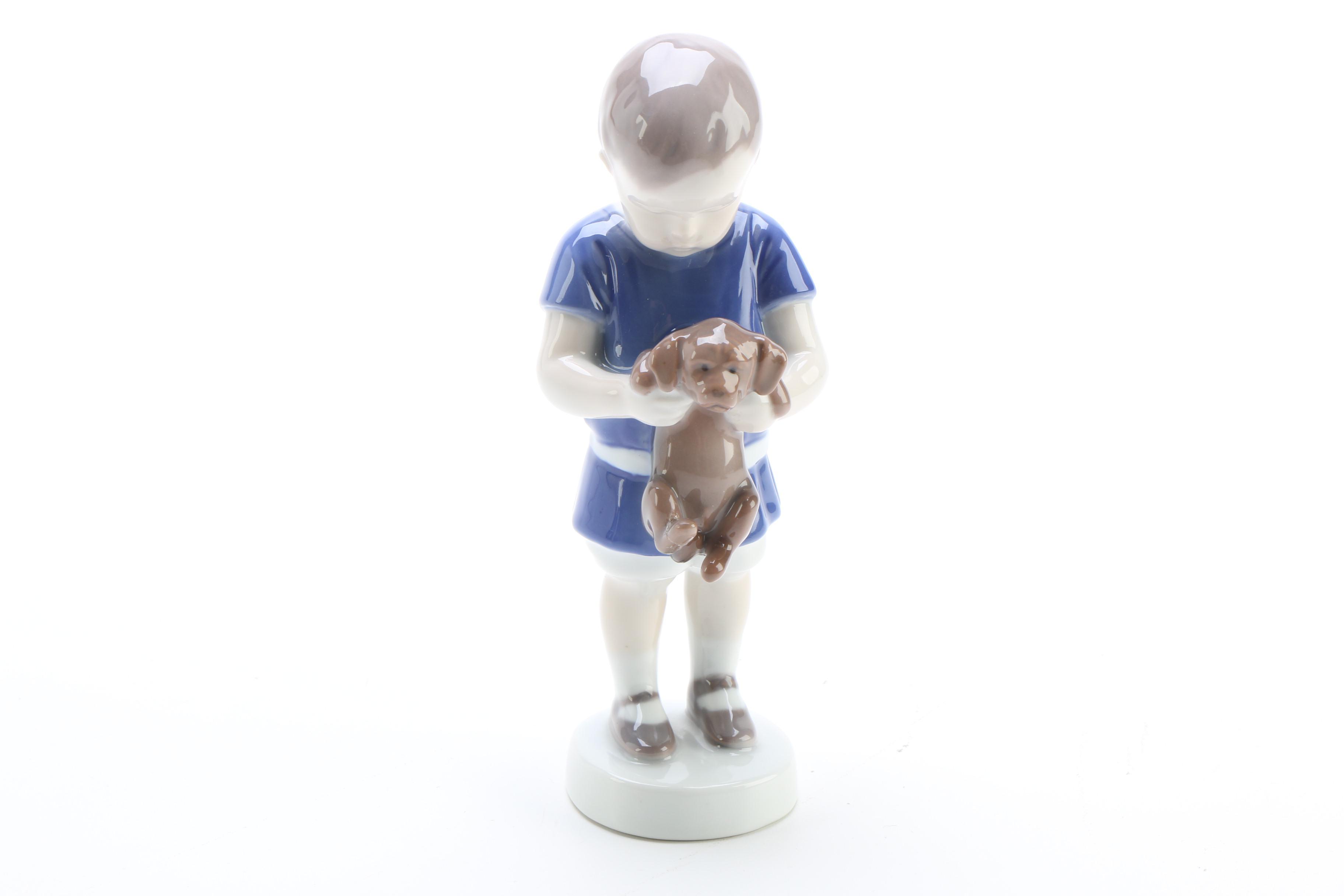 Bing & Grondahl Porcelain Figurine 'Ole With Dachshund'