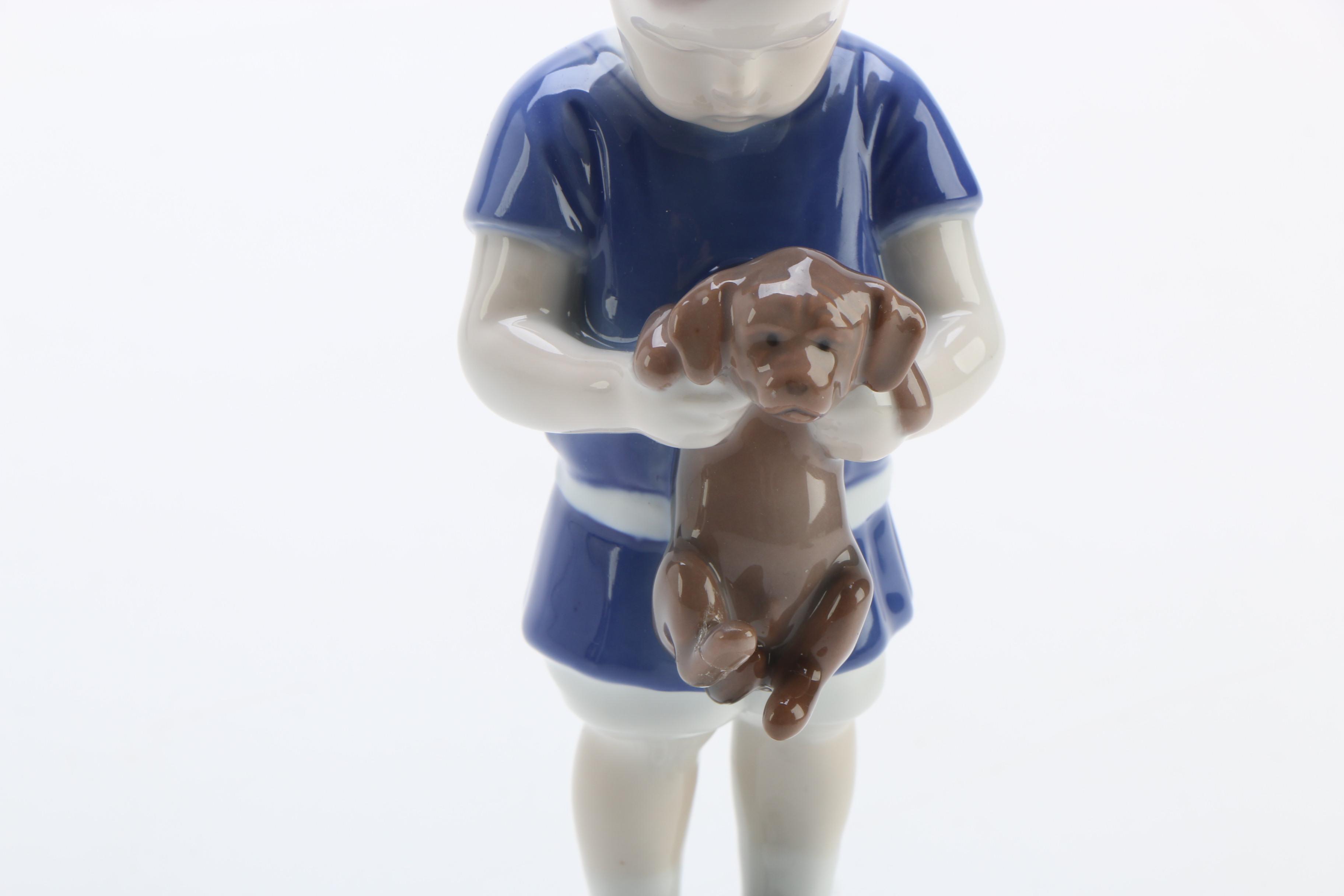 Bing & Grondahl Porcelain Figurine 'Ole With Dachshund'
