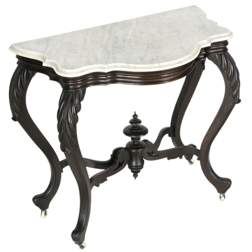 Victorian Marble Top Console Table