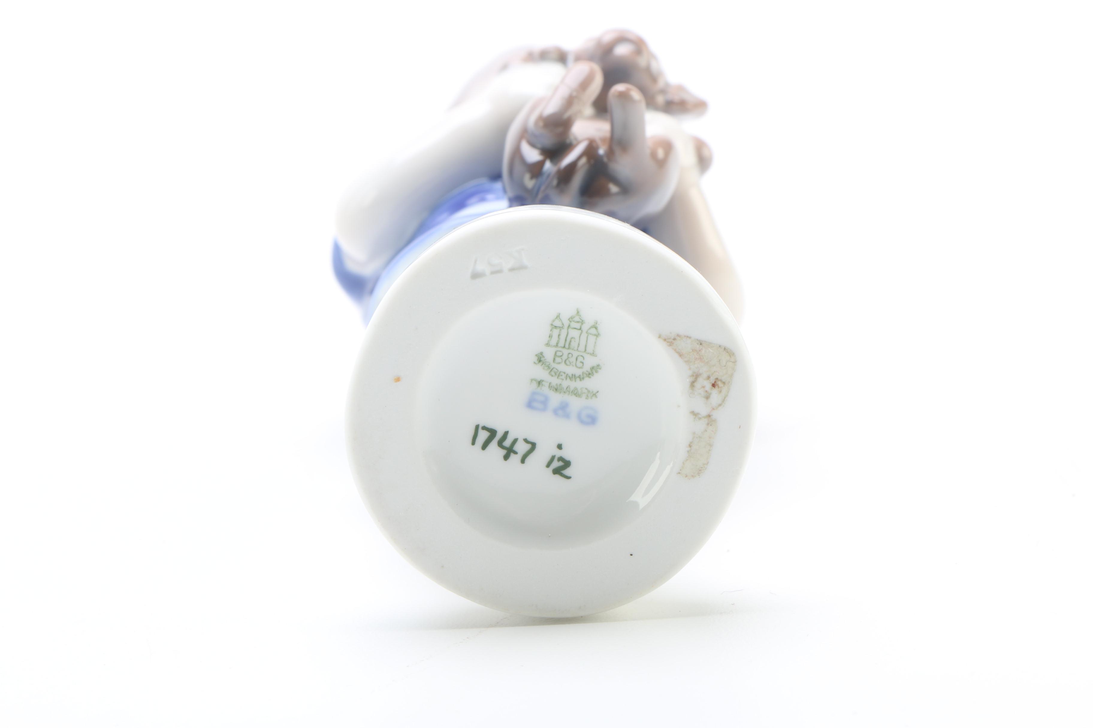 Bing & Grondahl Porcelain Figurine 'Ole With Dachshund'