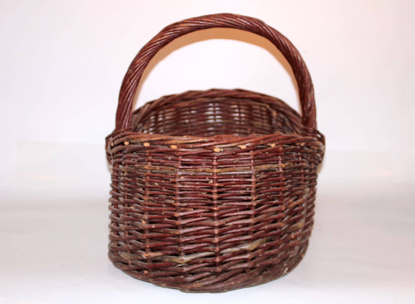 Vintage COACH Leather Bottle Case with Wicker Basket