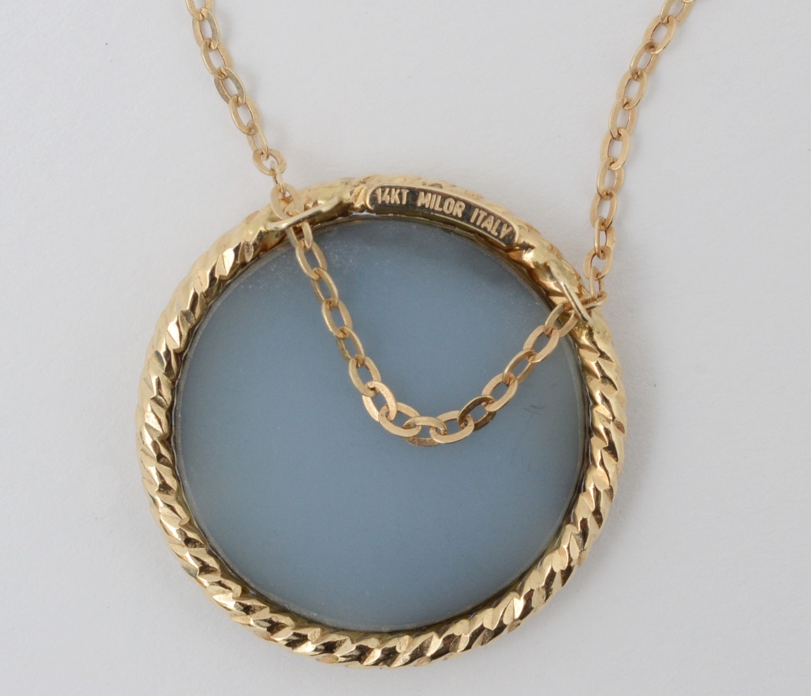 Milor 14K Yellow Gold Druzy Necklace