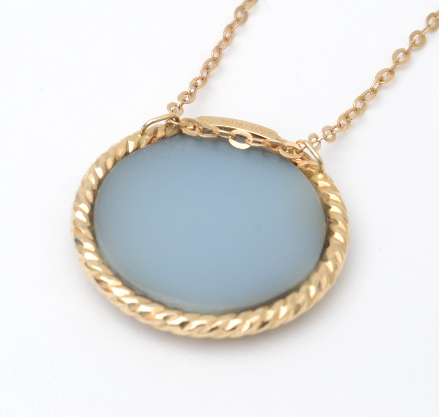 Milor 14K Yellow Gold Druzy Necklace