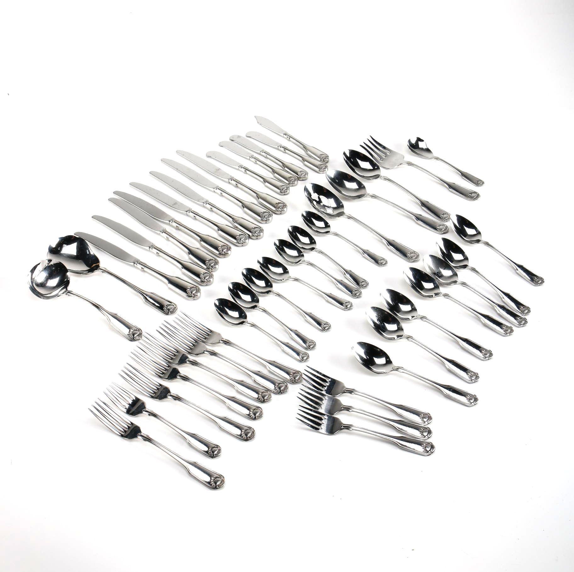 Oneida "Classic Shell" Community Plate Flatware Service