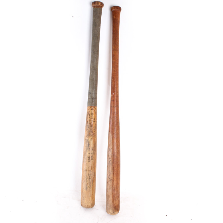 Pairing of Vintage Louisville Slugger Wooden Baseball Bats