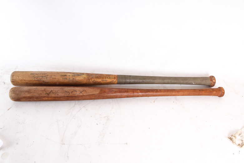 Pairing of Vintage Louisville Slugger Wooden Baseball Bats
