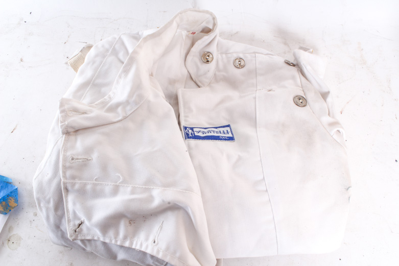 Vintage Castello Fencing Mask and Uniform Jacket