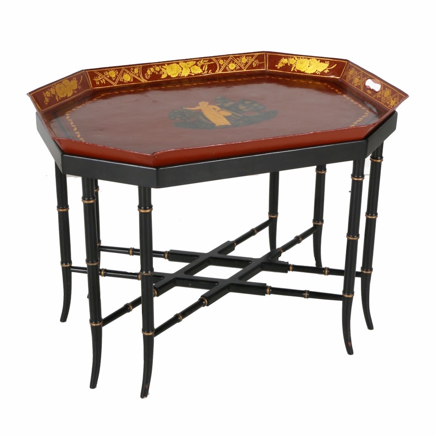 Antique Stenciled Tray Table