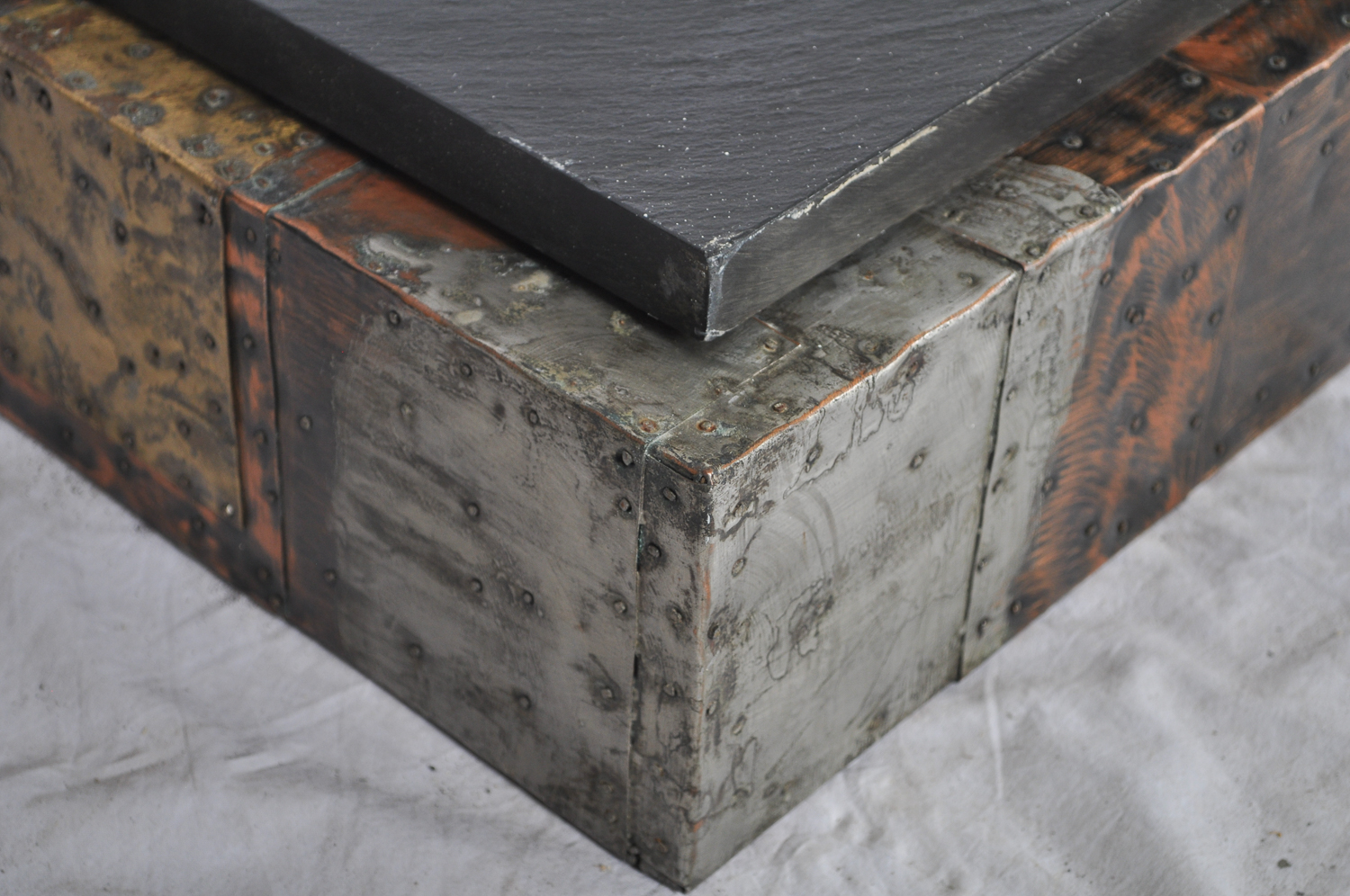 Wall Mounted Mirror and a Matching Slate Top Mantle