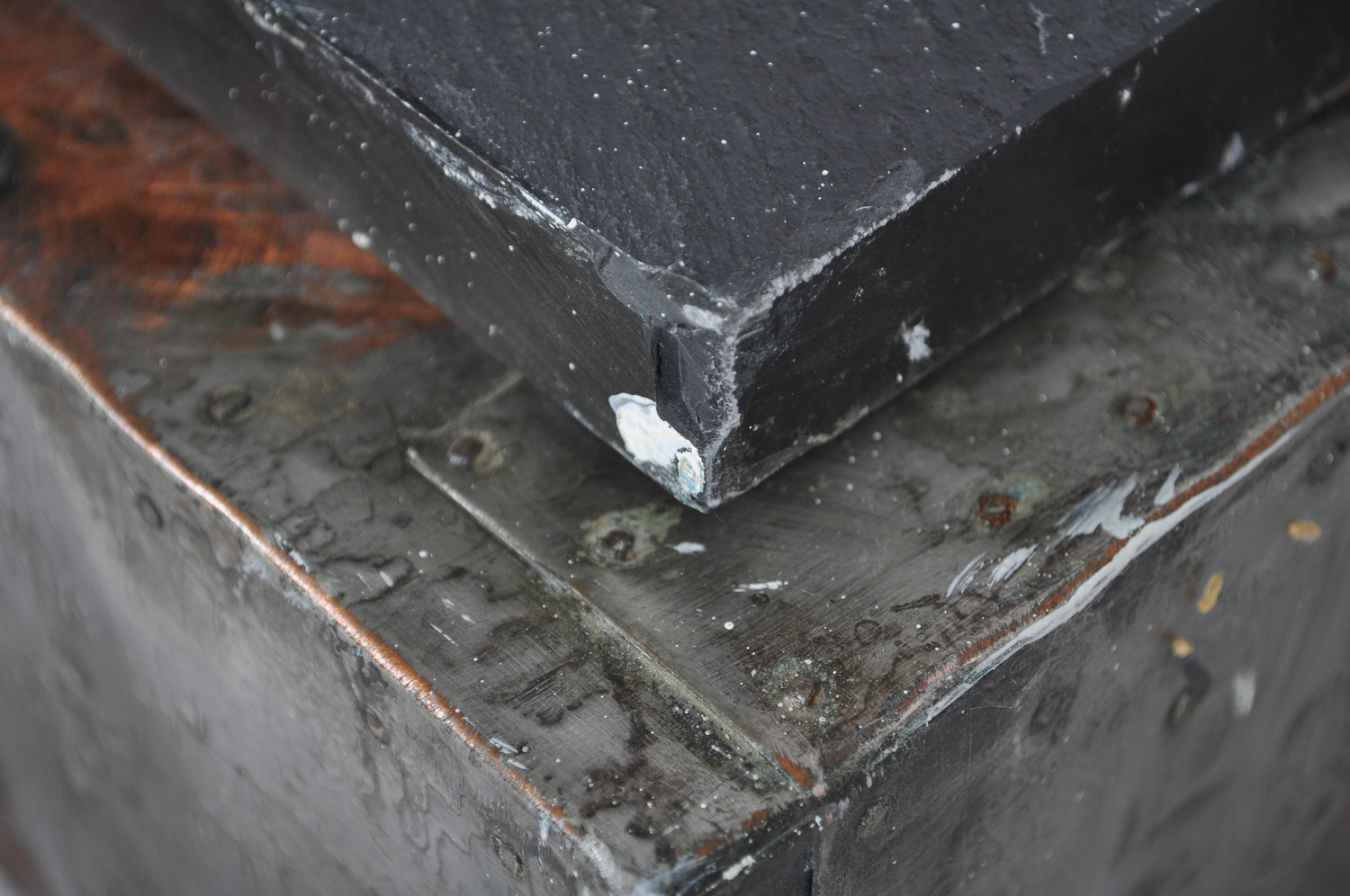 Wall Mounted Mirror and a Matching Slate Top Mantle