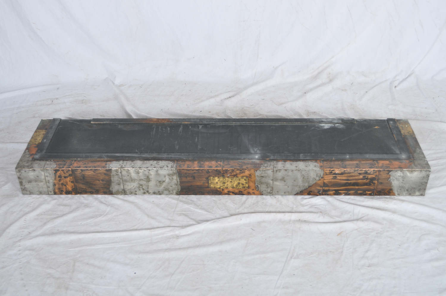 Wall Mounted Mirror and a Matching Slate Top Mantle