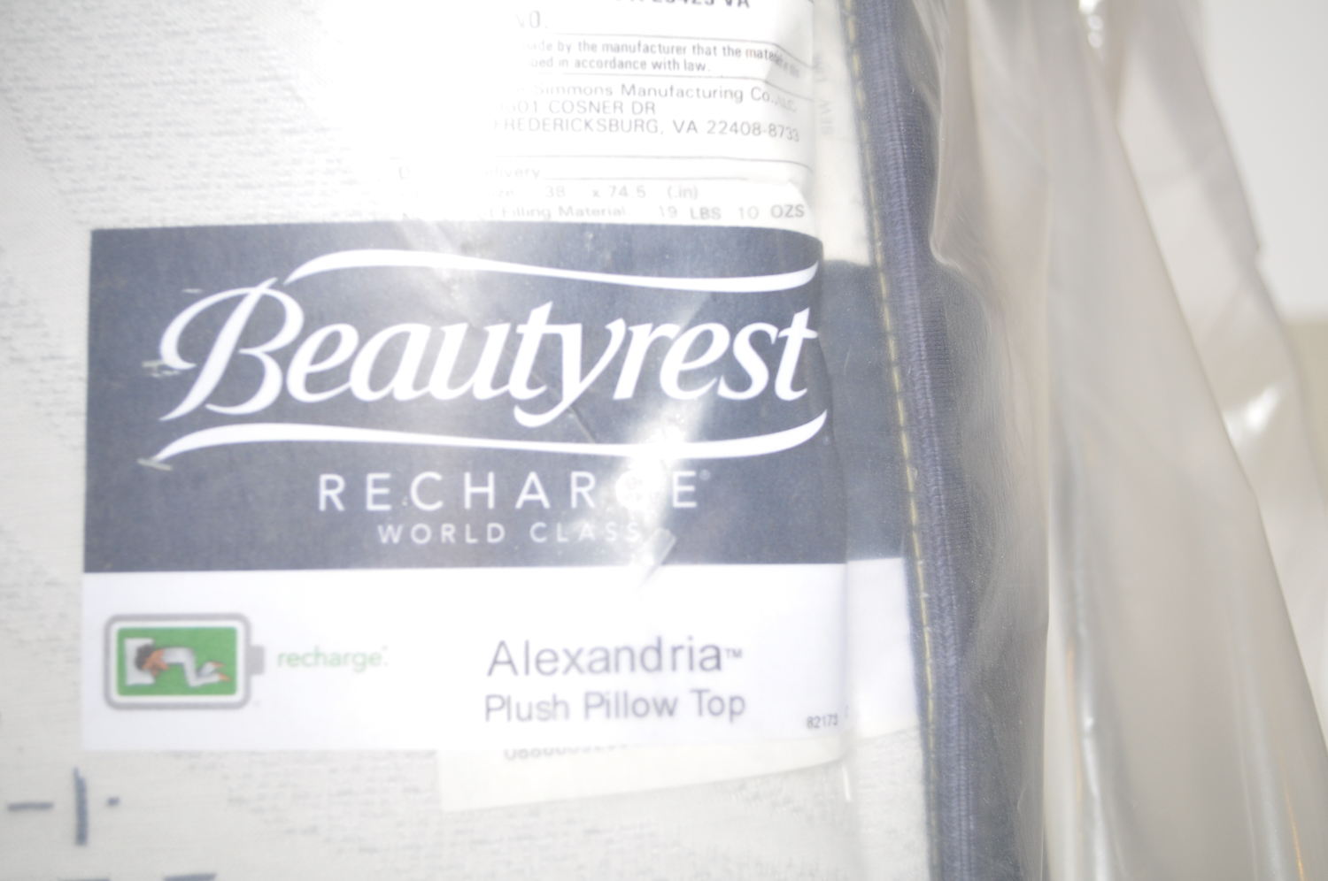 Beautyrest "Alexandria" Pillow Top Twin Mattress With Box Spring