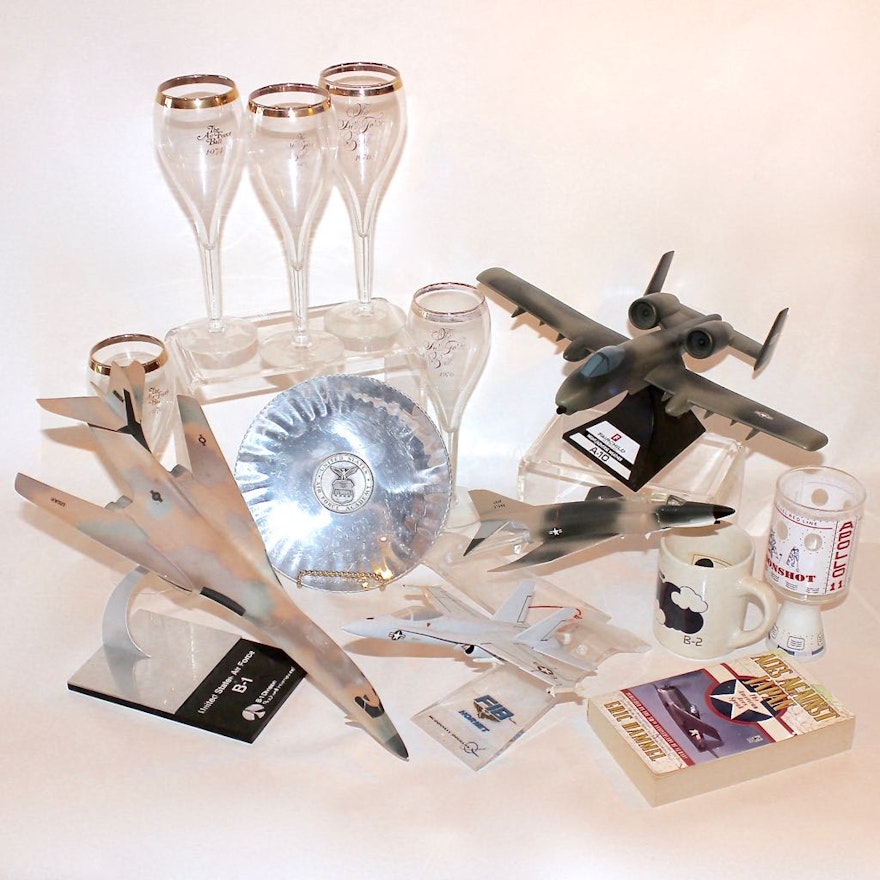 Vintage Group of Air Force Commemorative Models and Memorabilia