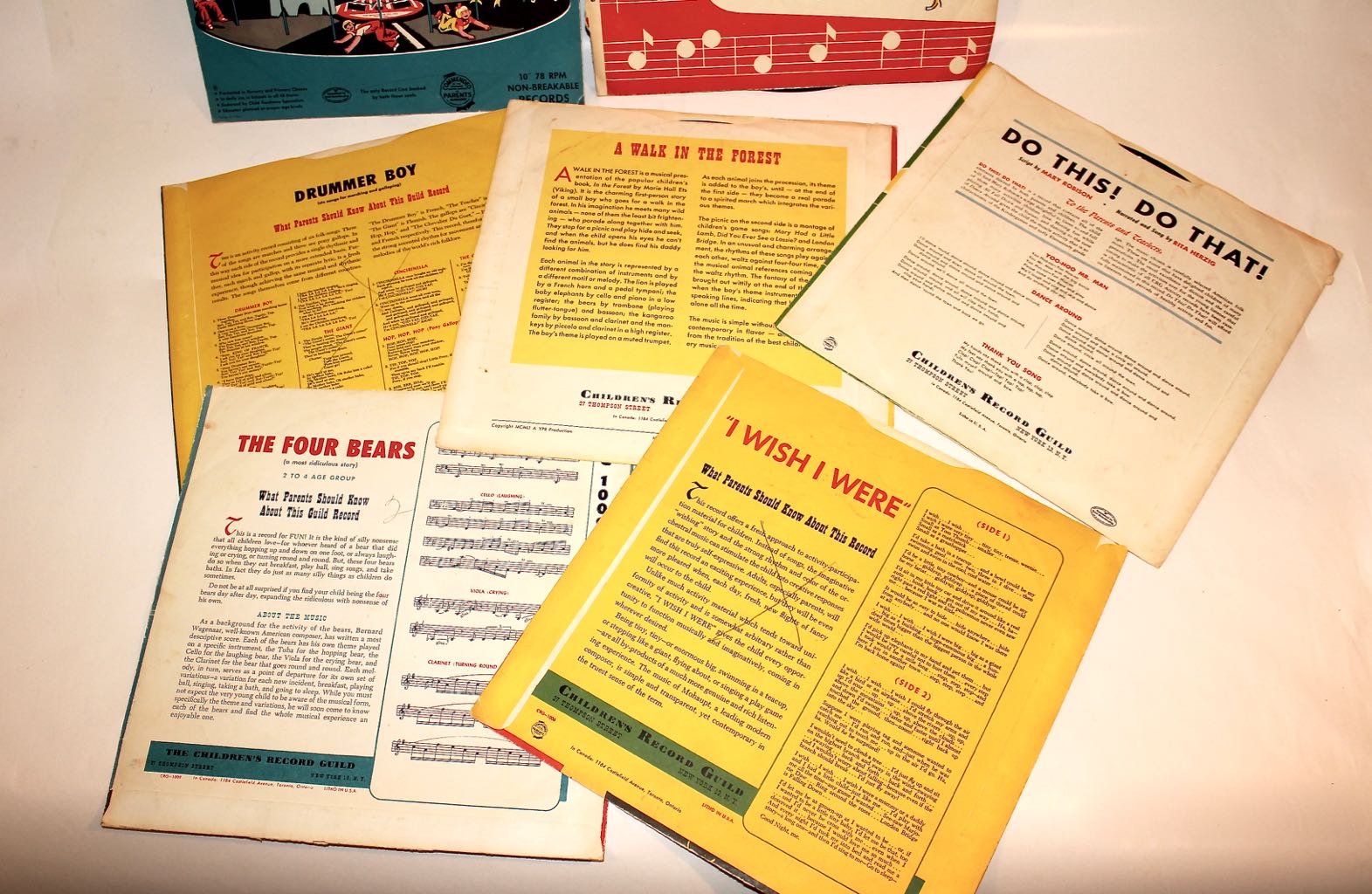 Vintage Children's 'Record Guild' Development & Learning Records