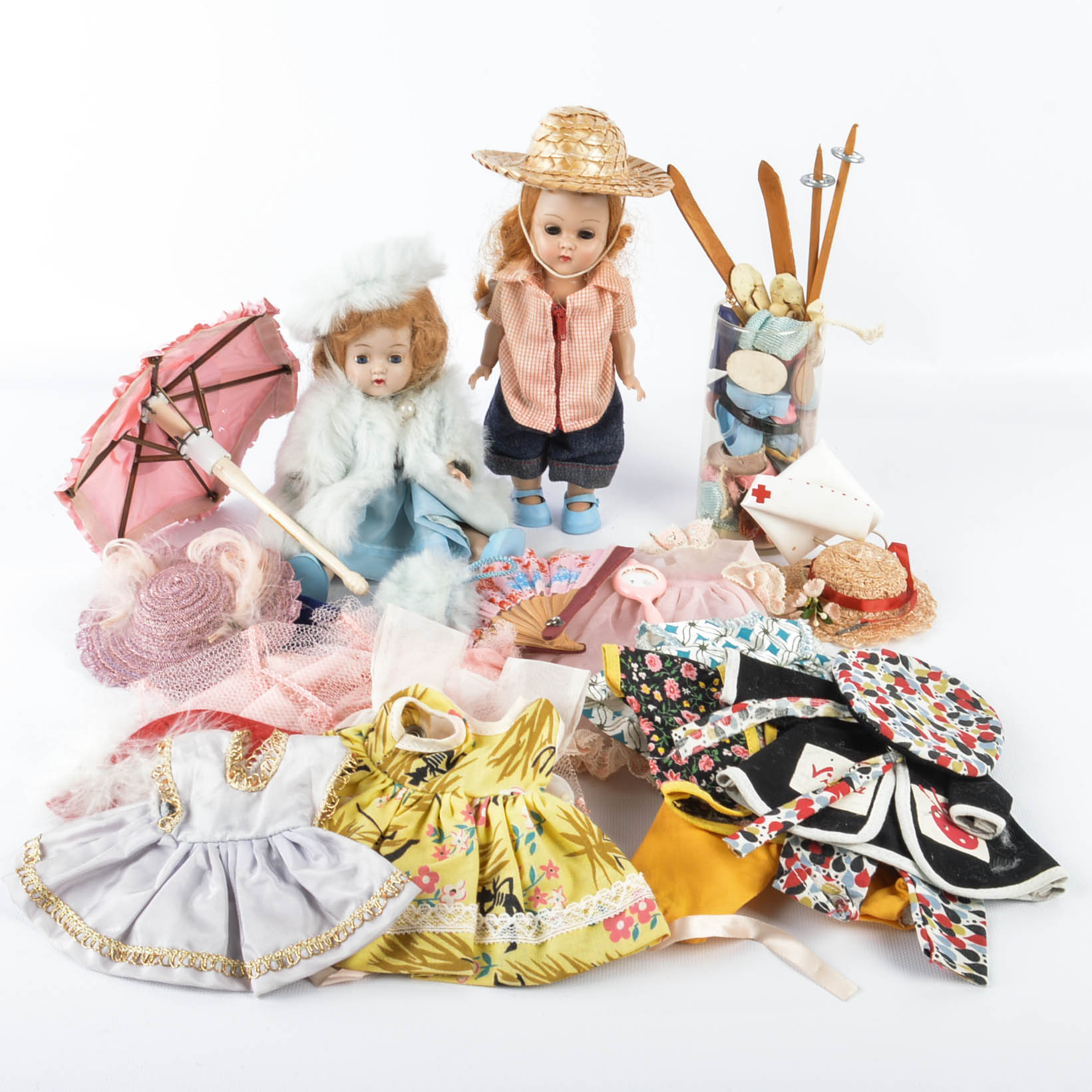 Vintage Ginny Dolls, Wardrobe and Accessories
