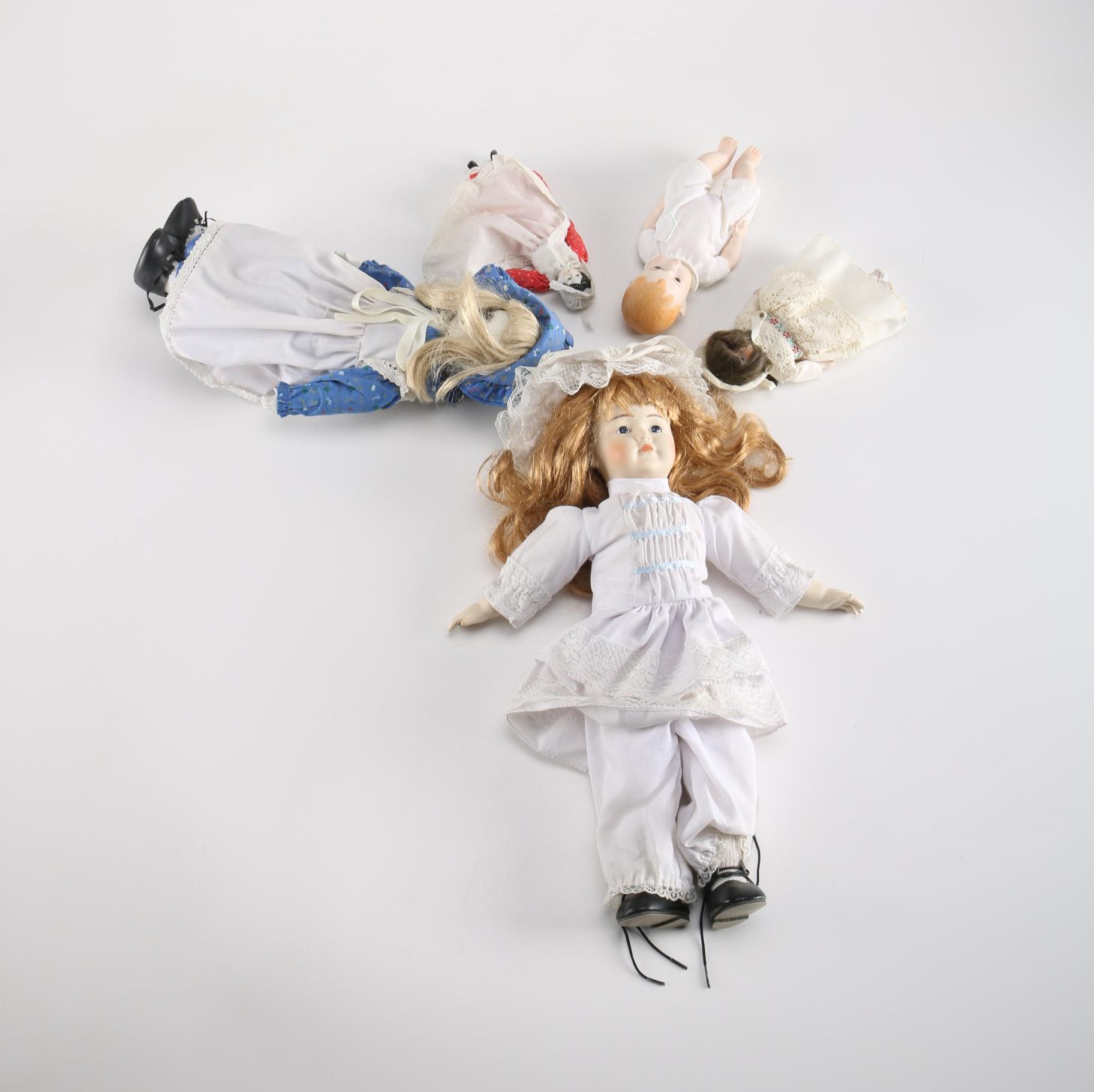 Musical Wind Up Porcelain Dolls